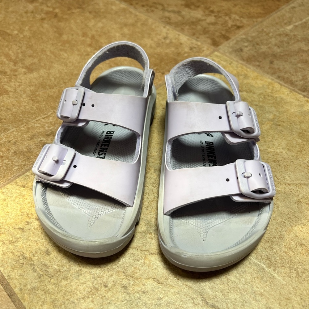 Birkenstock lavender Sandals with Adjustable Straps and Contoured Footbed